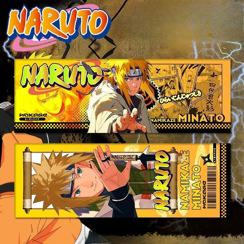 Naruto Uzumaki, Hatake Kakashi Uchiha Sasuke bilhete laser cartão flash impresso de alto valor cartão laser de alta definição de dupla face