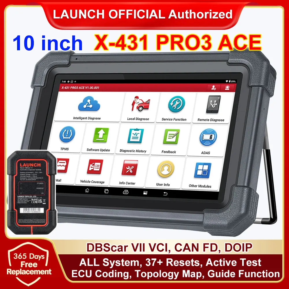 

LAUNCH X431 PRO3 ACE Scan Tool for Online ECU Coding Topology Map CANFD DoIP SGW All System Diagnostic tools 37+ Service