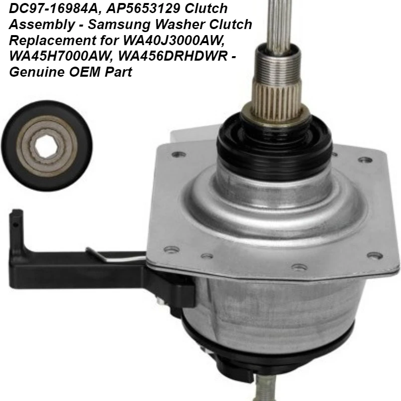 DC97-16984A Clutch Assembly - Compatible with Samsung WA40J3000AW Washer - Genuine OEM Replacement for Samsung Washing Machine