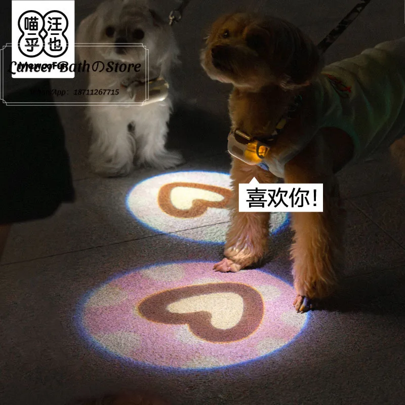 Pet glow collar dog puppy pendant light circle luminous fluorescent circle night walking dog night small light