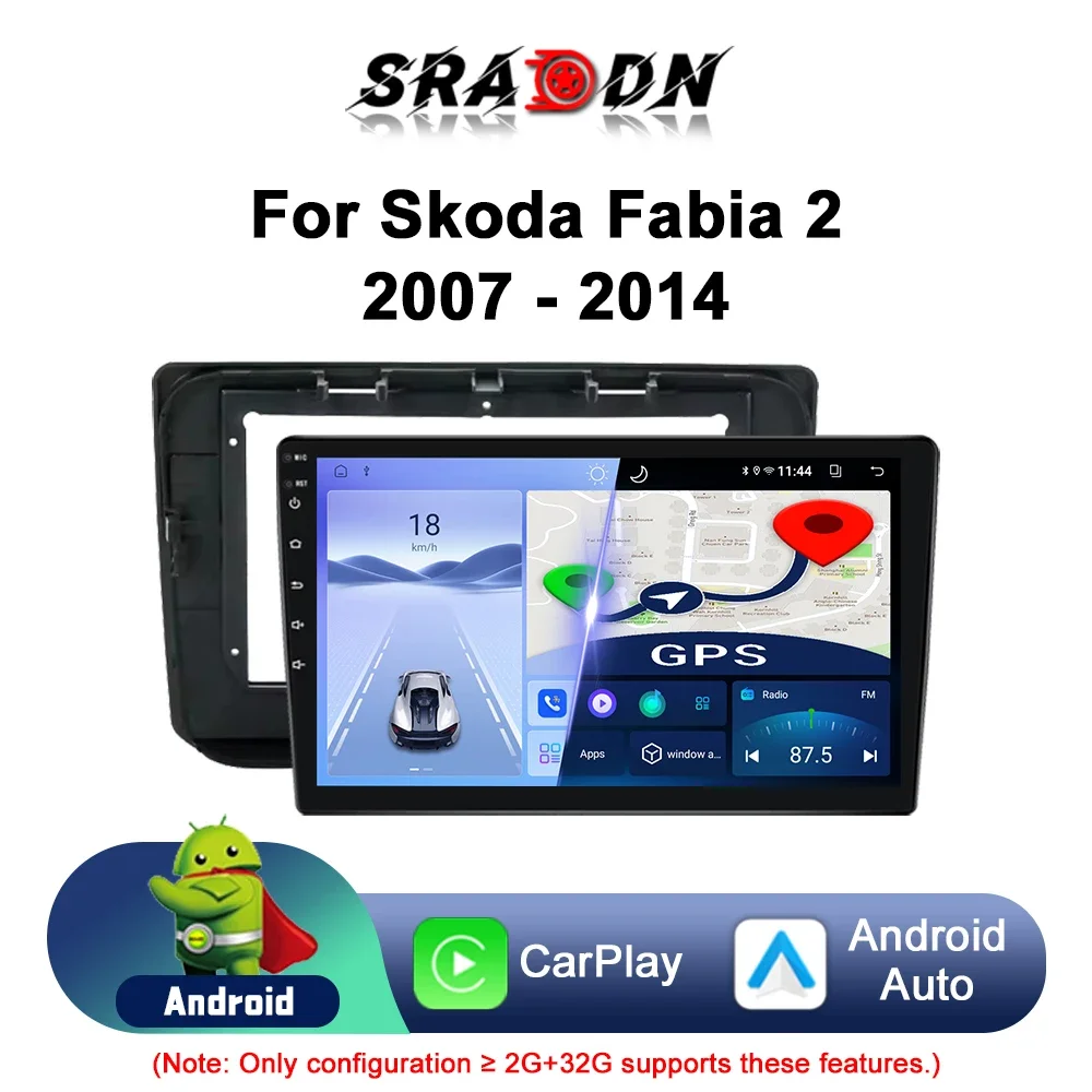 

For Skoda Fabia 2 2007-2014 Car Radio Android Automotive Multimedia Video Player GPS Navigation Carplay Touch Screen Auto Stereo