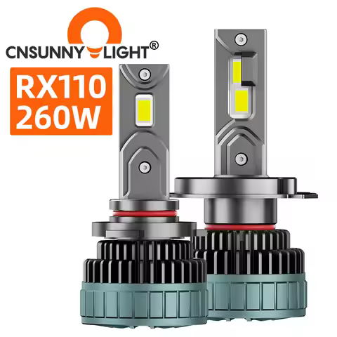 RX110 260W Powerful LED Headlights H7 H11 H8 9005 9006 9012 D2H H1 H4 6000K Bulbs 880 H27 Fog Led Lights for 12V Car Automotivo