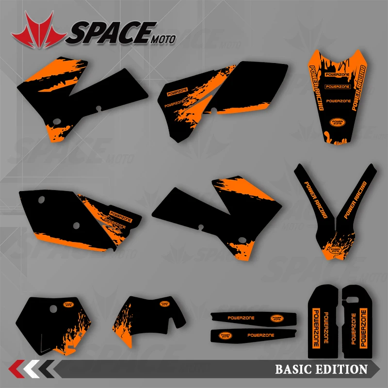 

SPACE MOTO графический фон наклейки наклейки мотоцикл для KTM 05-06 SXF 06-07 XCF 05-07 EXC