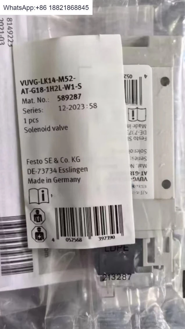 

Electromagnetic Valve VUVG-LK14-M52-AT-G18-1H2L-W1-S 589287 Pneumatic Valve 24V Electromagnetic Valve