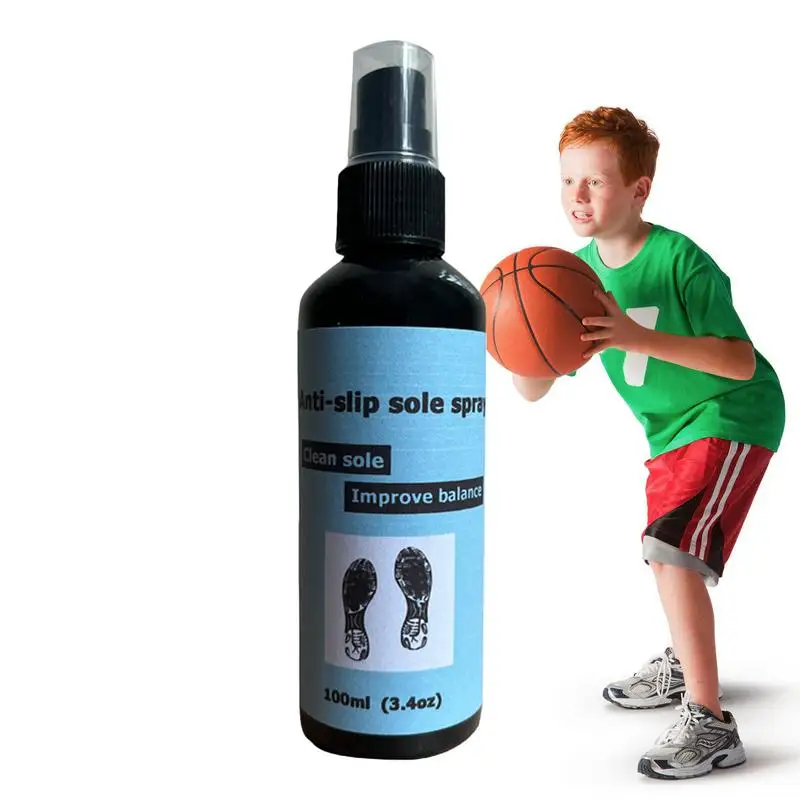 Shoe Grip Spray 100ml Anti-Slip Sole Spray Spray for Basketball Shoes Shoe Sole Protector Improves Traction Cleans & Rejuvenates