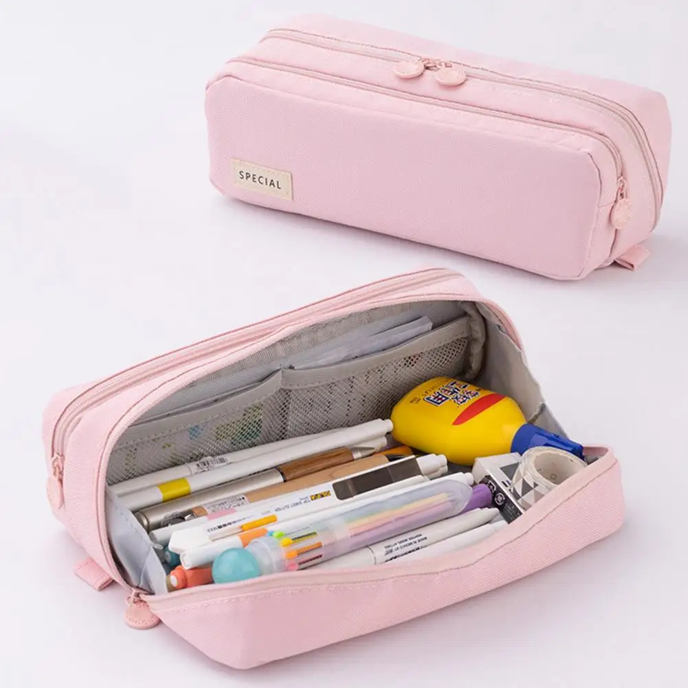 Multifunctional Storage Bag Capacity Multi Layer Pencil Case for Office School Travel Zipper Closure Storage Bag