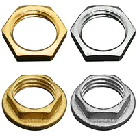 Tuercas de bloqueo hexagonales de latón, tuerca de brida de montaje de tubería de 1/8 ""1/4"" 3/8 ""1/2"" 3/4 ""1"", rosca hembra BSP, tapa de vástago Hexagonal