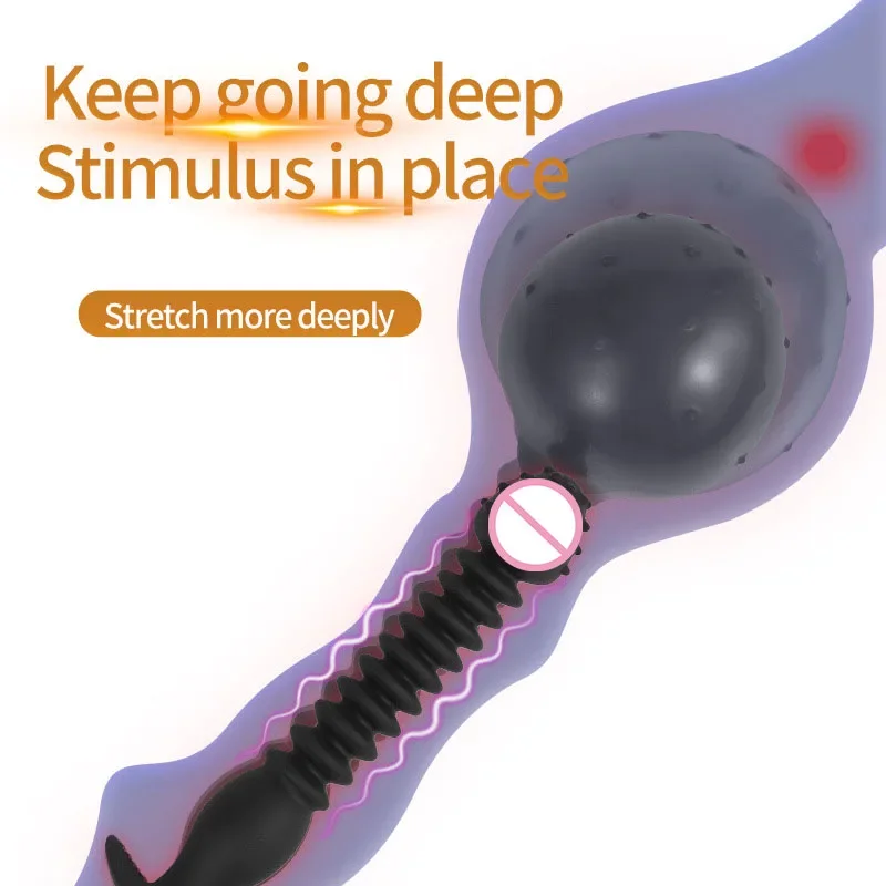Masturbatore dilatatore anale vestibolare con plug anale gonfiabile retrattile per giocattoli sessuali della prostata maschile e femminile