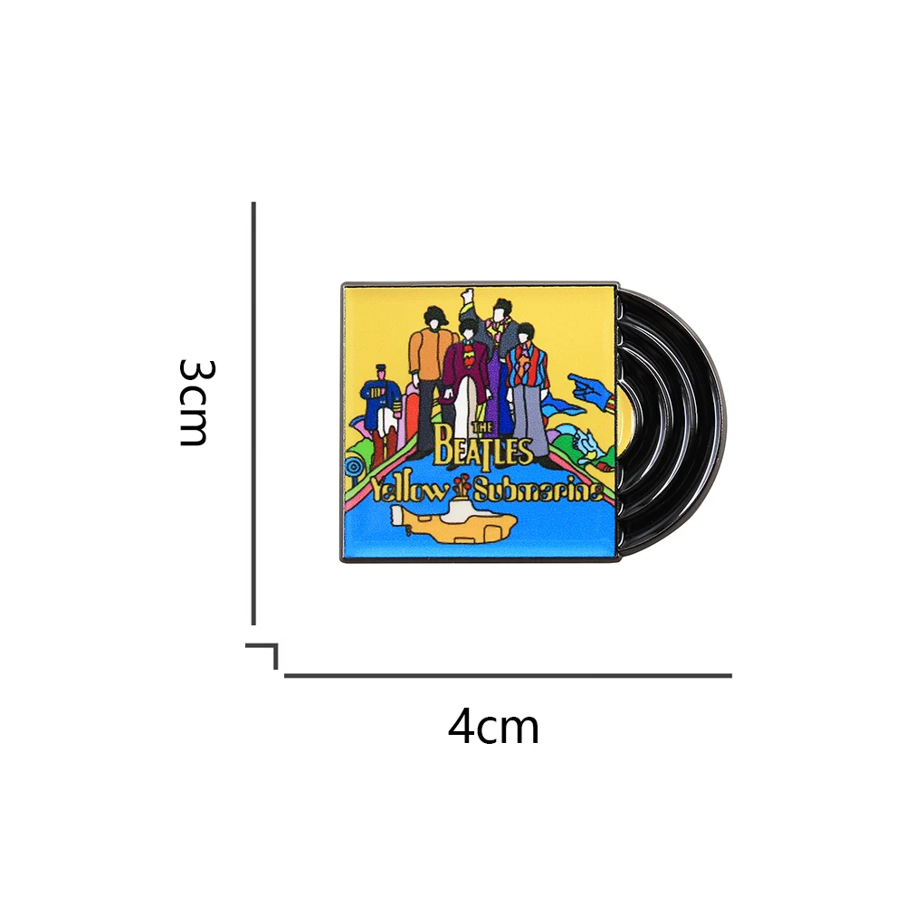 Rock Band Music Album Cover Enamel Pin Vinyl Record Brooch Animation Movie Band Peripheral Fan Gift Collection