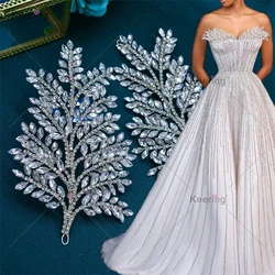 Silver Rhinestone Applique Pack, Accessory for Wedding Decoration, WHD-066