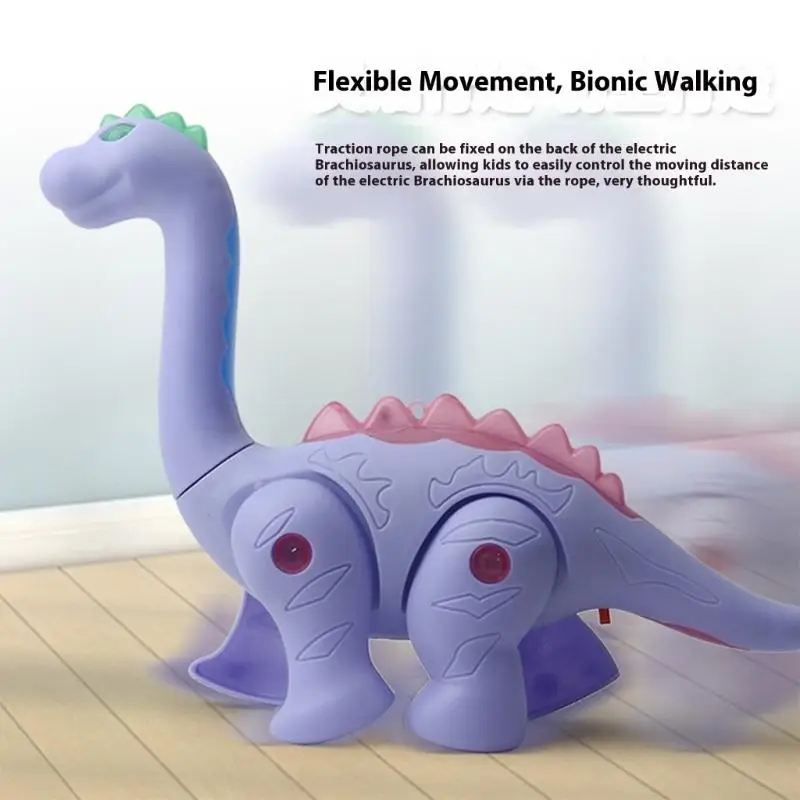 لعبة الديناصور الكهربائية التفاعلية مع ضوء الموسيقى، وظيفة المشي الواقعية، لعبة تعلم الزحف الآمنة للأطفال الصغار A2UB #6