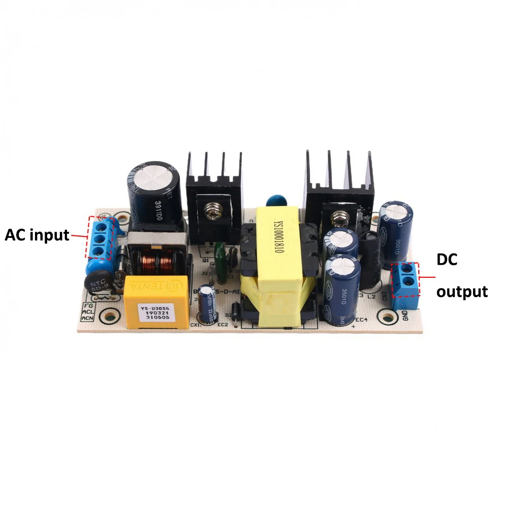 

Модуль импульсного источника питания 5 В, 3 А, преобразователь AC-DC, AC85-265 В в DC5 В, 3 А, 25 Вт, изолированный источник питания промышленного уровня, голая плата