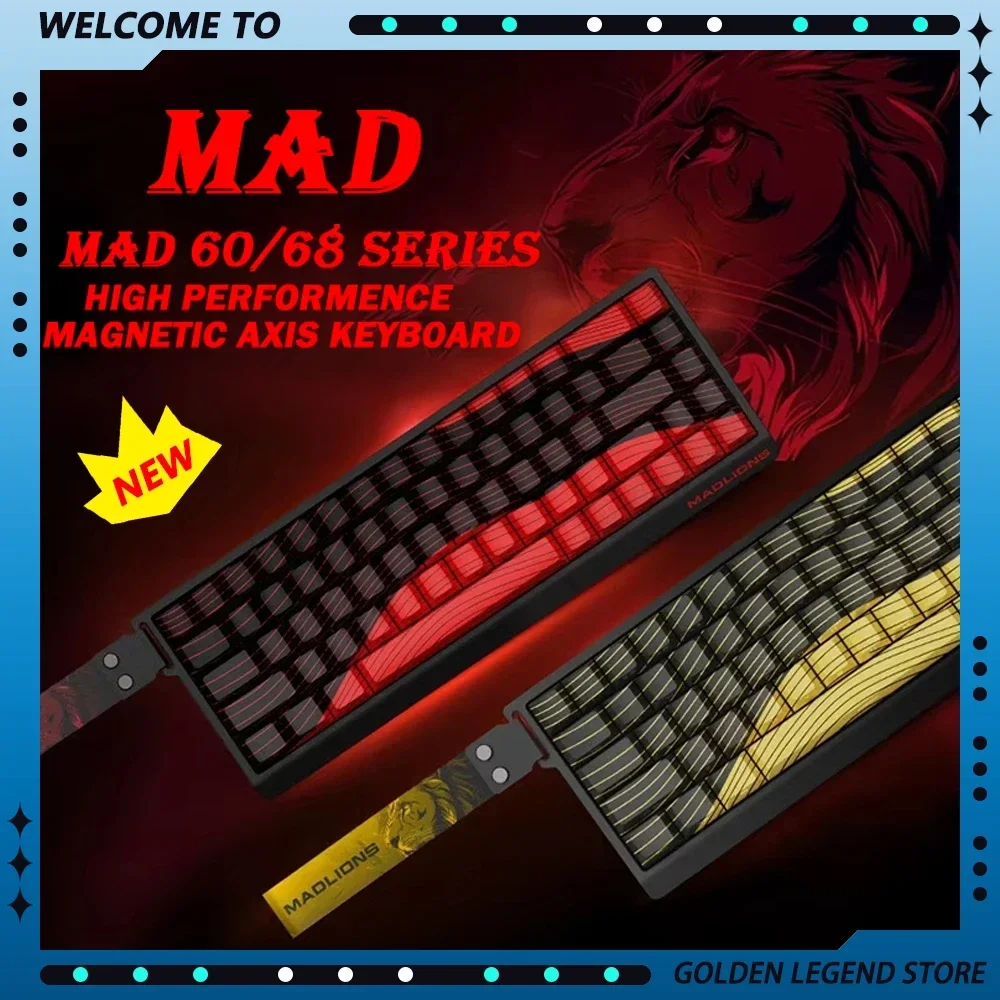 MADLIONS Mechanical Keyboard  Mad60 Mad68 HE Magnetic Switch Madcatz Mad60he Wired Game Keyboard Rapid Trigger Custom Keyboard