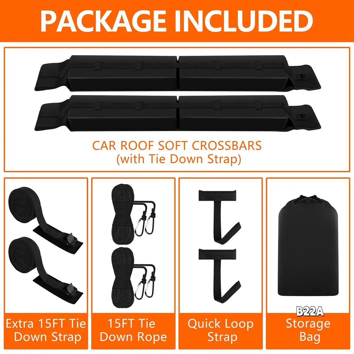 

Car Soft Roof Rack Pads Luggage Carrier For Kayak Surfboard-SUP Canoe Kayak Accessories