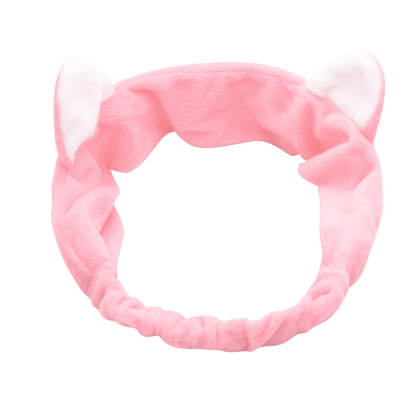 عصابات رأس مرنة لطيفة متعددة الاستخدامات على شكل آذان القط للنساء والفتيات، عصابة رأس لغسل الوجه، إكسسوارات شعر صلبة #4