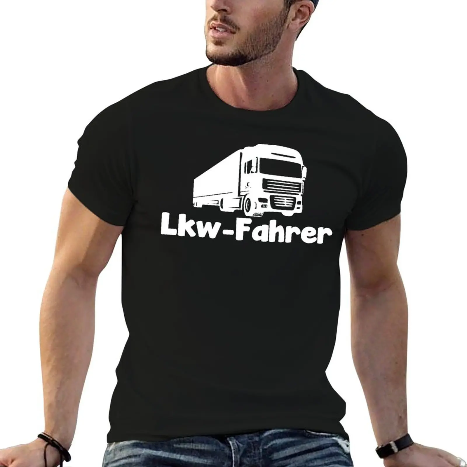 Truck, Truck Driver, Truck, Lorry, Transportation, Traffic T-Shirt Fashion Letter Print T-Shirt