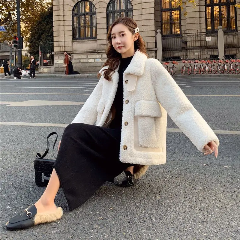 

Lamb Wool Coat Women's Winter 2024 New Arrival All-Match Thick Fur Sheep Sheep Coat for Autumn Winter