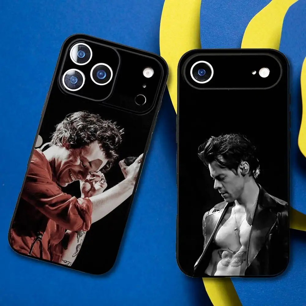 

Singer S-Styles Love On Tour Harrys Phone Case For iPhone17,16,15,14,13,12,11 Plus,Pro Max Soft Black Cover