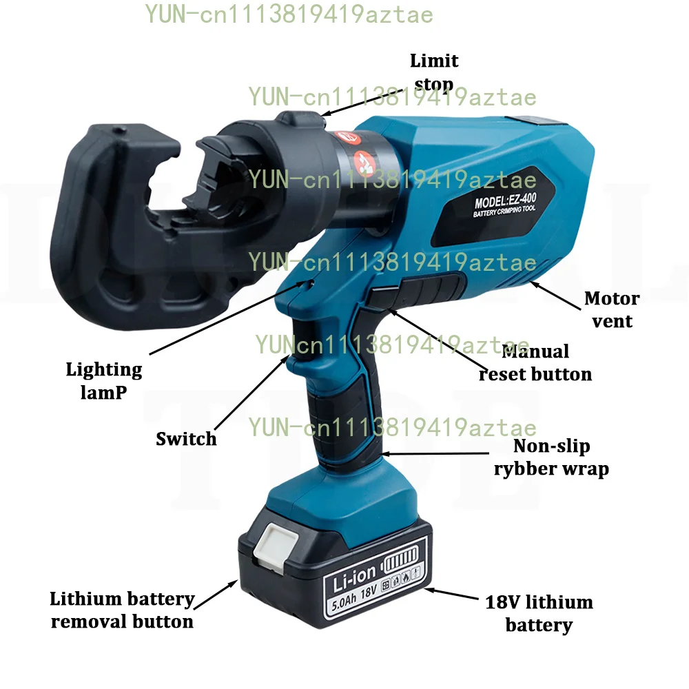 Electric Hydraulic Cable  Batteries Electric Hydraulic Pliers for Wires Copper/Aluminum Terminals