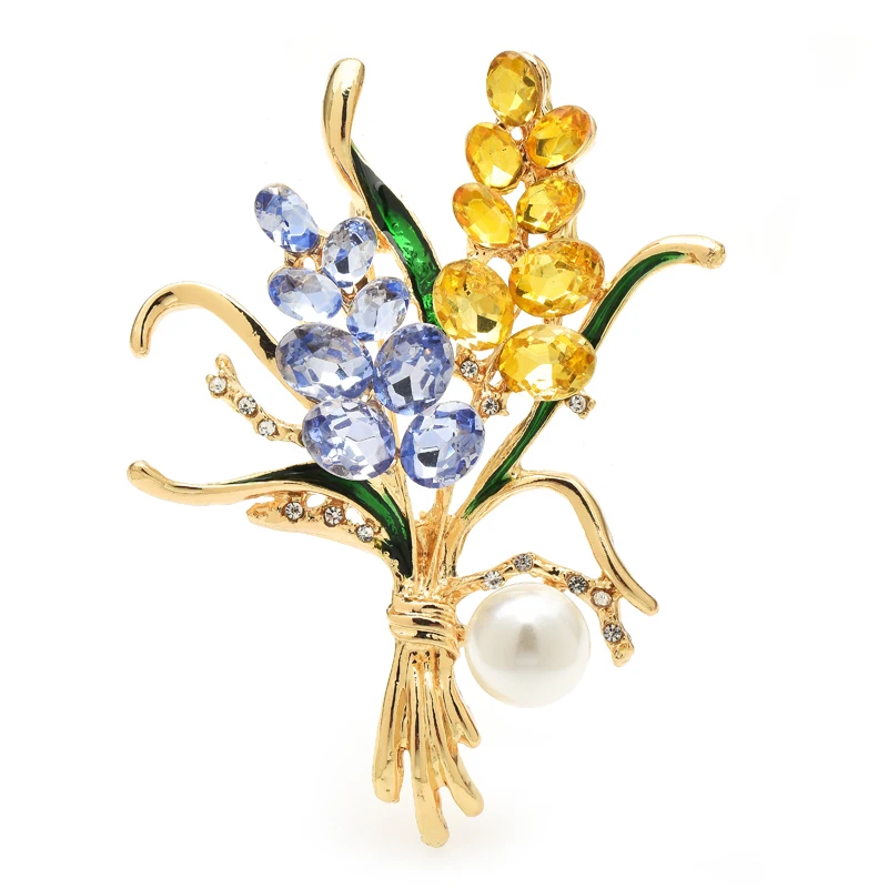 Wuli & Baby-植木鉢,女性用,真珠植物,グレイン,美容パーティー,カジュアルブローチ,4色