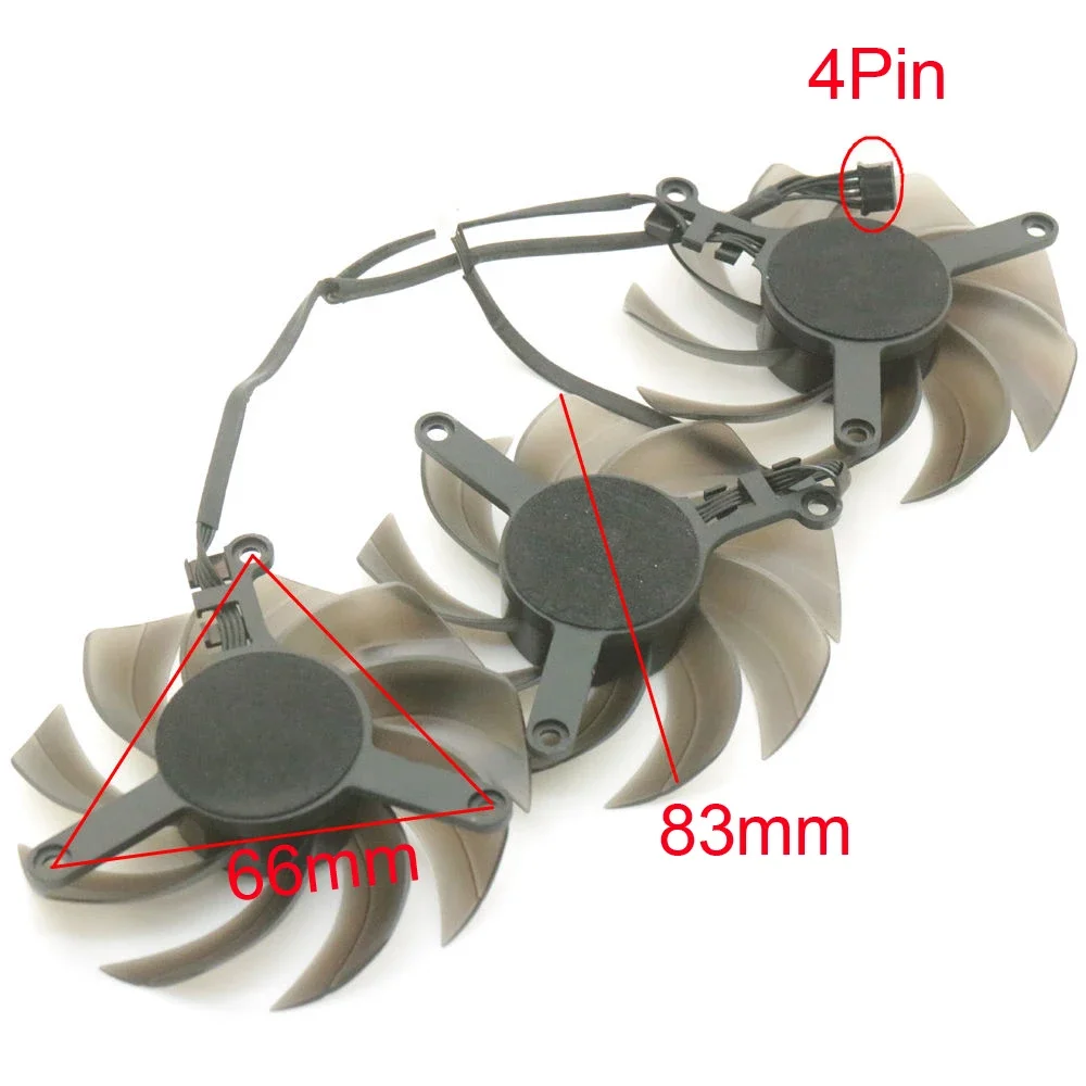 3pcs/lot TH8015S2H-PCC02 83mm DC12V 0.45A 4Pin For GAINWARD RTX3060ti 3070 3070ti RTX 3080 3080t 3090 Graphics Card Cooling Fan