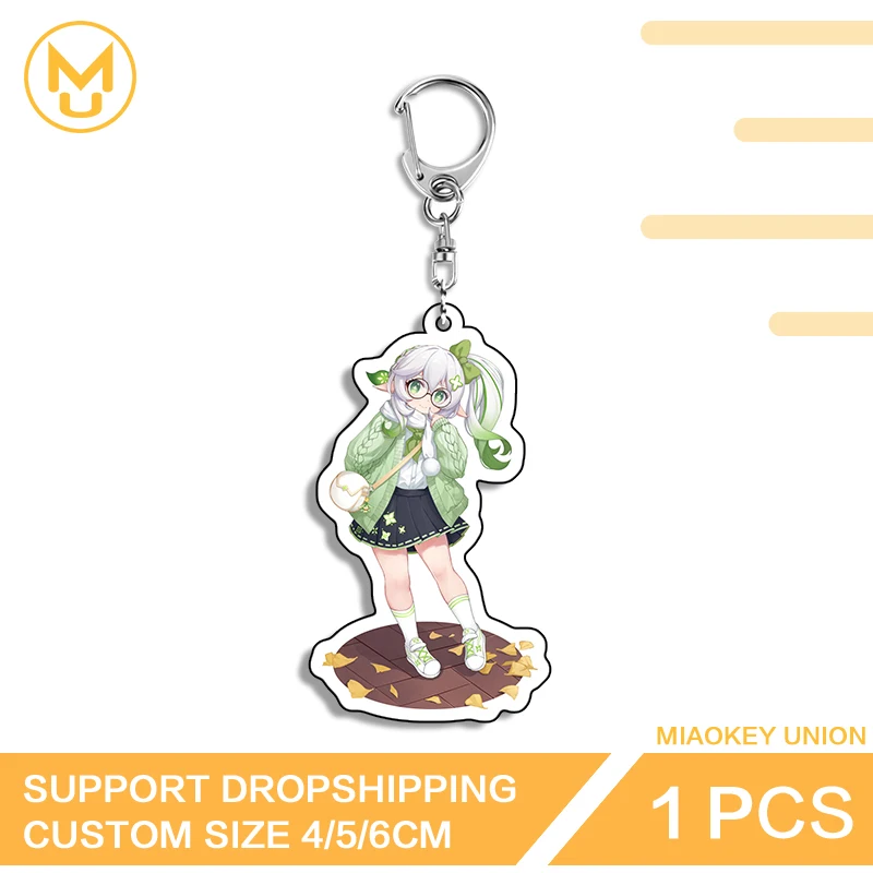 Genshin Impact Loli Nahida Sitting Posture Double Sided Key Chains Customizable Hot Selling Unique Jewelry DIY Decoration