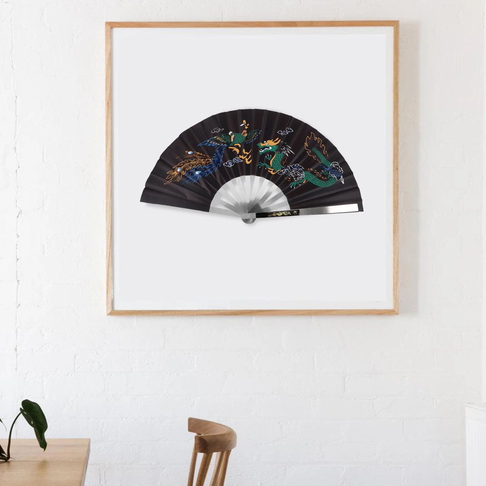 

1pc Dragon Peony Vintage Folding Hand For Home Decor Party Dance Performance Chinese Cultural Gift Silk Fan Retro Kung