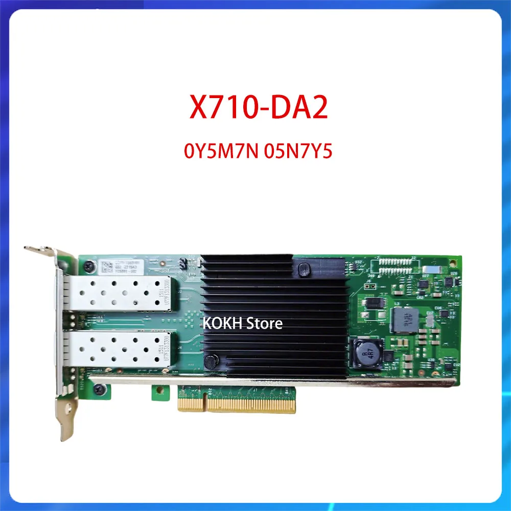 

Original X710-DA Dual Port 10Gb Network Adapter 10Gb Ethernet 2Port Card For DELL P/N: 0Y5M7N 05N7Y5