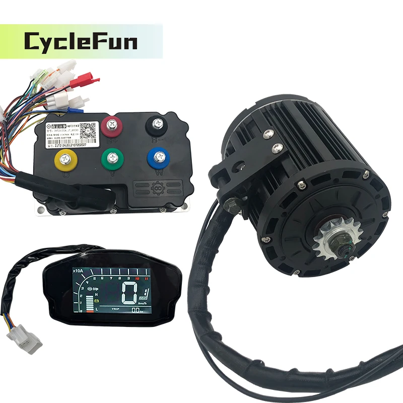 QS138 90H 4KW PMSM Mid Drive Motor Peak 13KW and DKD Display Fardriver ND72530 Electric Motorcycle Off Road ATV Conversion