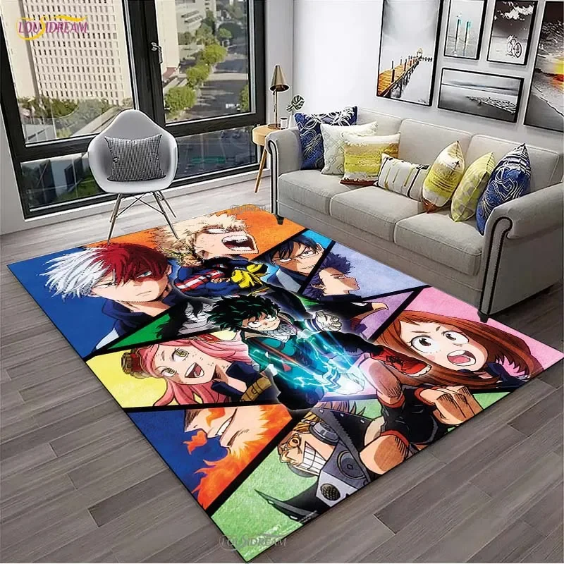 My Hero Cartoon Anime Carpet for Living Room Bedroom Table Cinema Rug Kitchen Door Kids Un-slip Floor Mat Alfombra Birthday gift