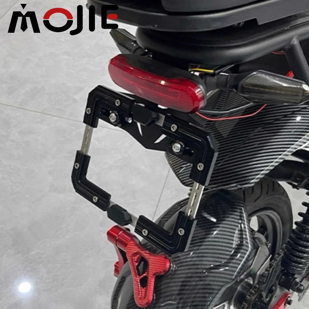 Motorcycle Accessories Universal Scooter Individuality License Plate Frame License Plate Telescopic License Plate