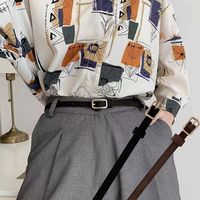 Women Luxury Design PU Leather Belt Casual Retro Thin Belts Versatile Jeans Waist Belt