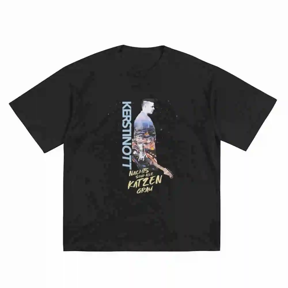 Kerstin Ott Nachts Sind Alle Katzen Grau Cover Short Sleeve Tee 100% Cotton T-Shirt