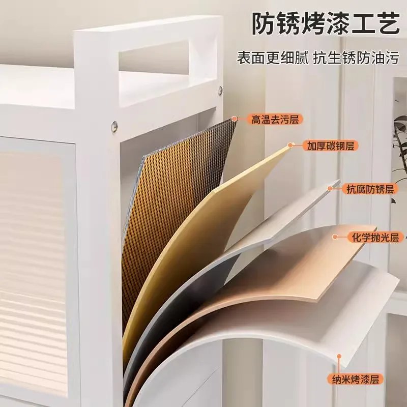 Kitchen, Shelves, Edge, Locker, Floor Floor, Multi-layer, Microwave Oven