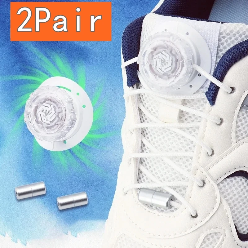 

2Set Install simple Swivel Buckle Laces Automatic Shoelaces Without ties Thick Rope Tennis Sneakers Shoelace Shoe Accessories