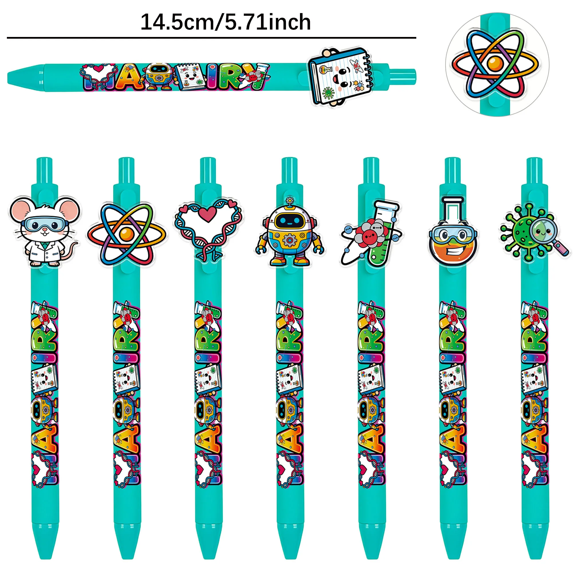 8 pieces / 16 pieces scientific experiment element ballpoint pens. Creative experiment supplies. Shaped push-button pens.