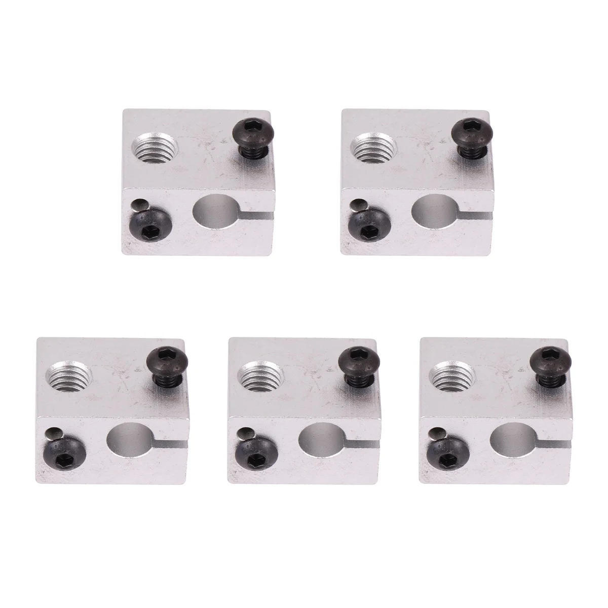 

5Pcs Aluminum Alloy Heating Block for 3D Printer Hot End 3D Printing Heating Part Oxidized Sandblasted Compact Design