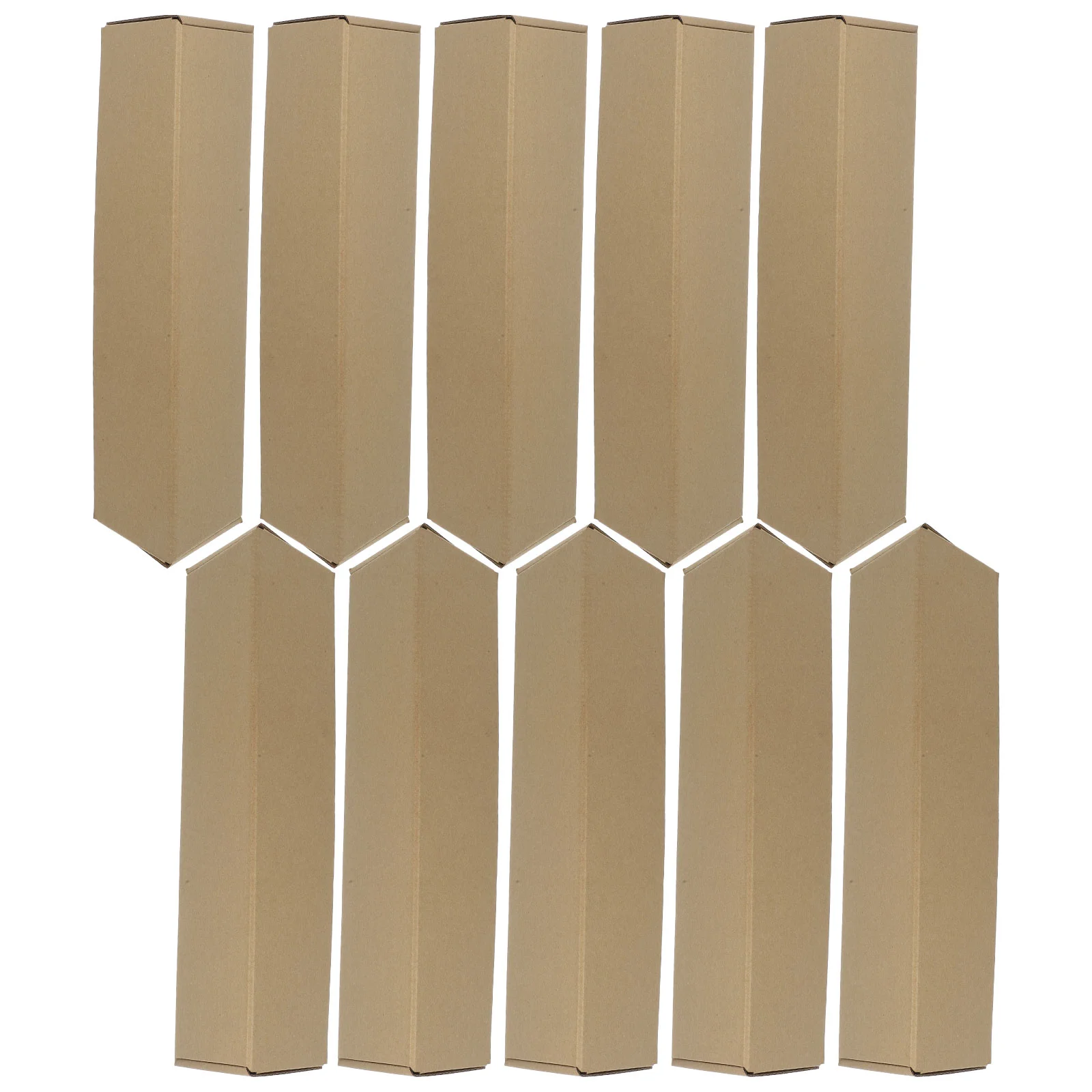 10 Pcs Carton Small Packaging Boxes Poster Tubes for Mailing Shipping Holder Khaki Storage Travel