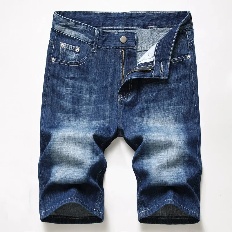 Retro Multi-Color Men's Jeans Mid-Waist Torn Hole Casual Cotton Denim Pants Bright Thread Print 3D Effect Non-Shrinking