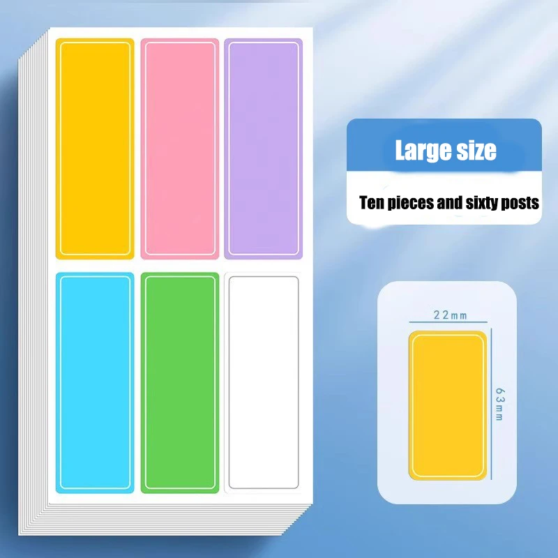 Colored Self-adhesive Waterproof Label Stickers Handwritten Name Stickers Name Stickers Date Stickers Food Labels