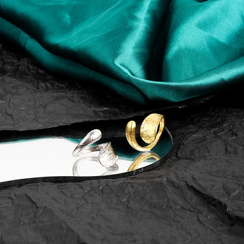 

925 Sterling Silver Geometric Adjustable Ring For Women Trendy Simple Fashion Cross Adjustable Rings Fine Trendy Accessories