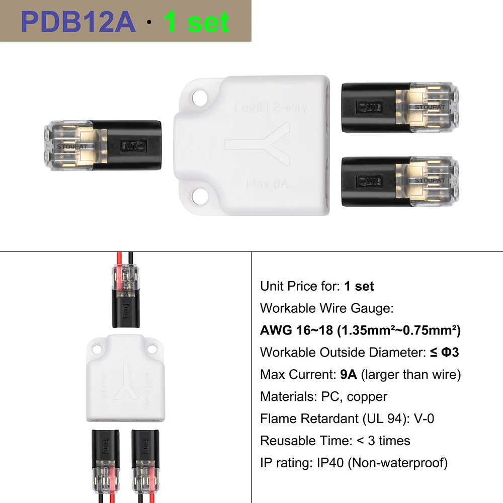 Connecteur de fil électrique de borne de câble, pince de nuit, épissure rapide, serrure scotch, CriAJfor, LED, kit de joint de câblage de voiture, accessoires d'outils