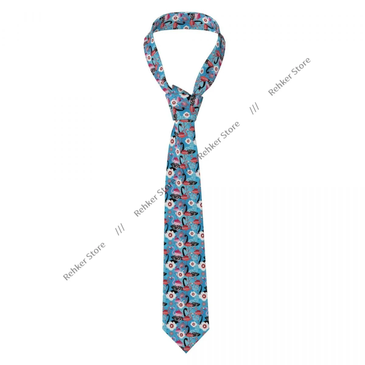 

Мужской галстук, тонкий узкий галстук с цветочным принтом фламинго и лебедя, модный галстук в свободном стиле для вечеринки, свадьбы