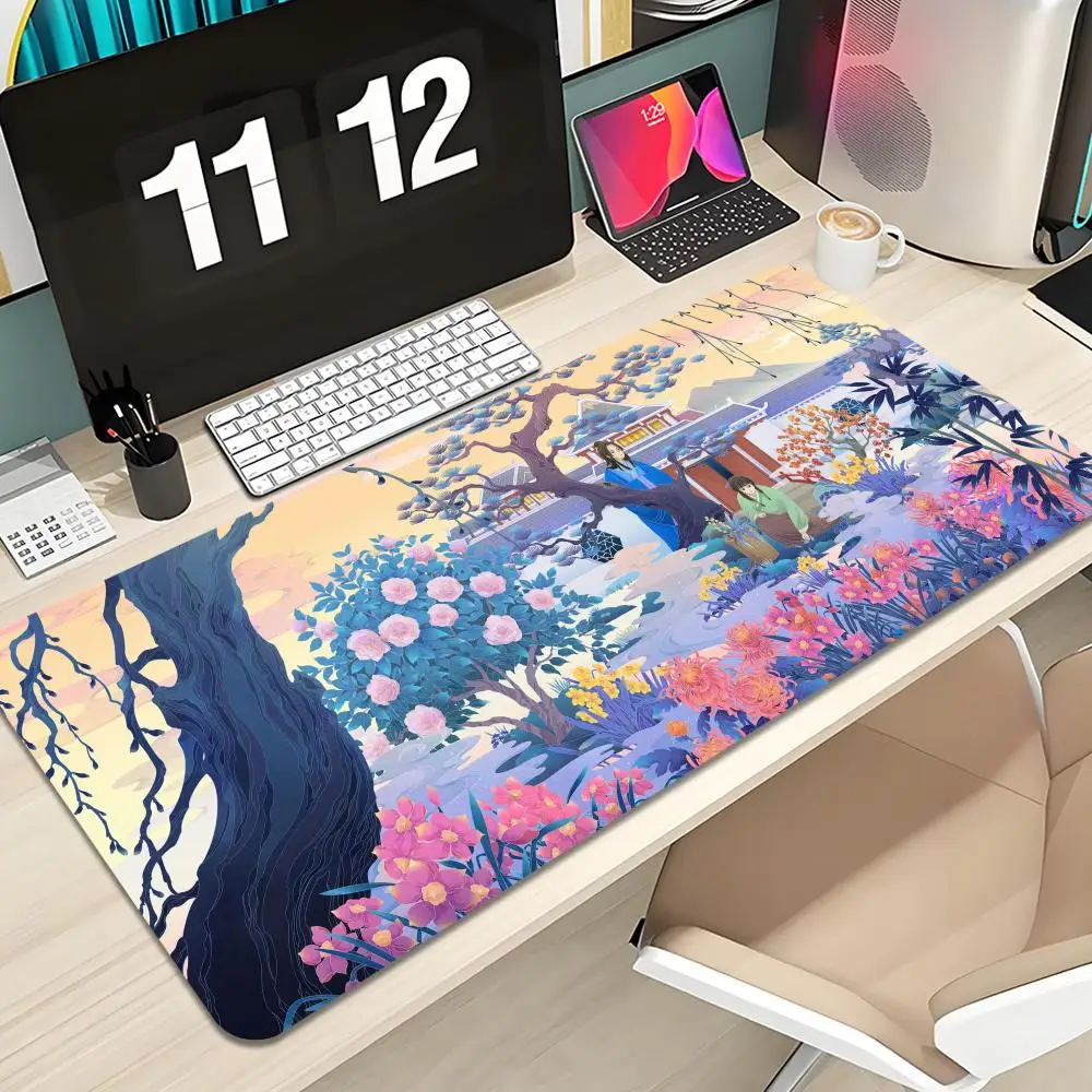 

T-The Apothecary Diaries Mouse Pad Keyboard Mousepad large 1200X600 mm Desk Mat PC Gamer Office Carpet Home Table pad
