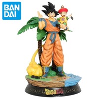 24cm BandaiDragon Ball peripheral scenes  Sun Wukong father and sonFigurine Pvc Model Statue Doll Collection Toys Gift