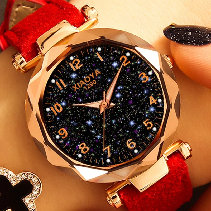 

Relojes Mujer 2020, элитный бренд Xiaoya, женские часы, индивидуальные романтические наручные часы со звездным небом, женские часы со стразами