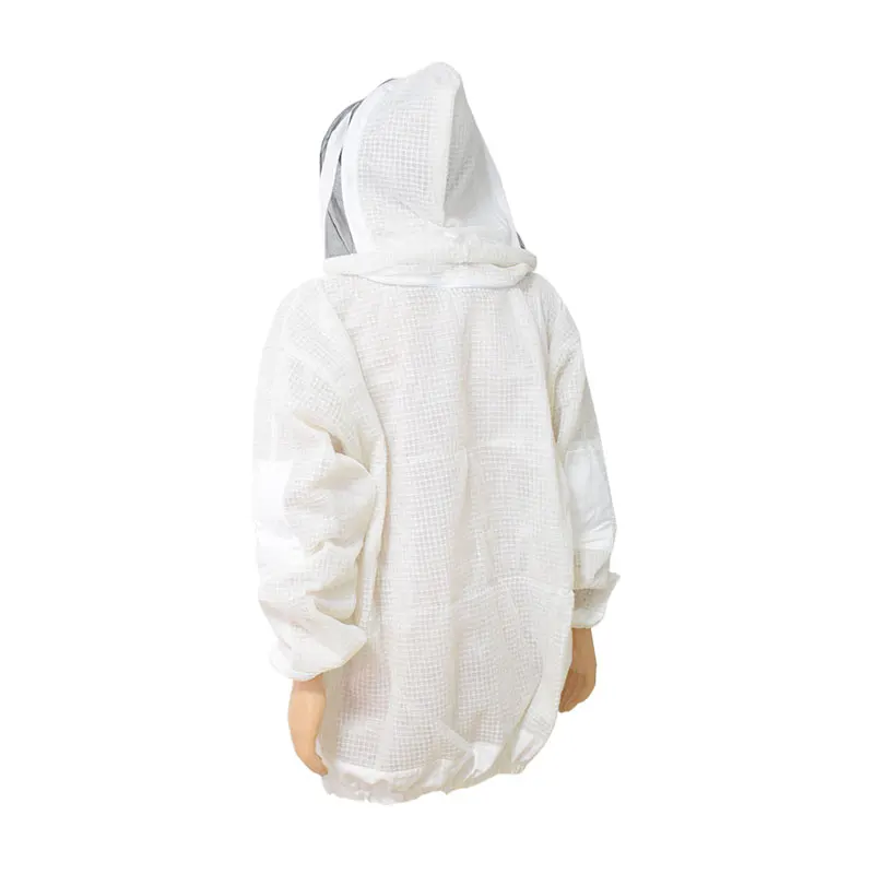 Ventilated Mesh Beekeeper Suit 3 Layer Air-through Protective Clothing Bee Suit with Removable Hat Ventilated Beekeeping Jacket