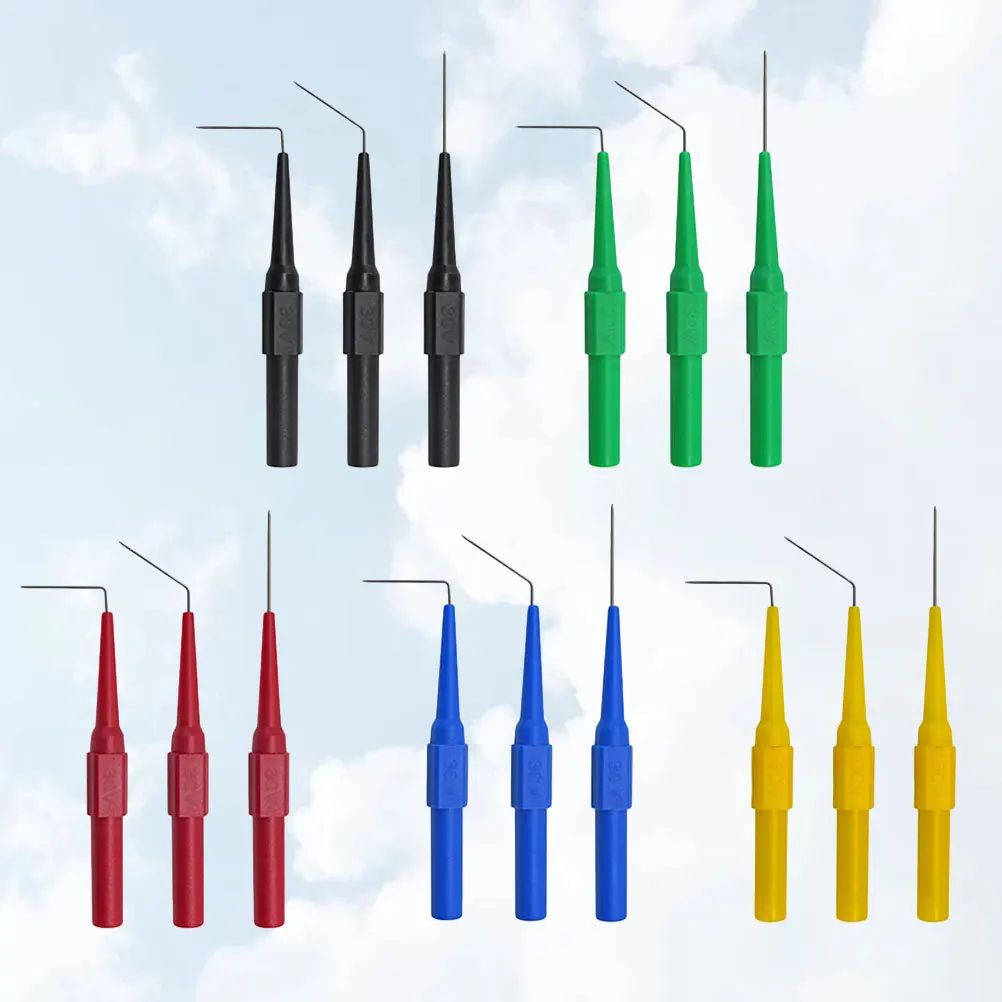 

15pcs Car Test Probes 0.7Mm Ultra-Fine Puncture Leads 90° 135° Needle For Automotive Electrical Diagnostics Repair Tool
