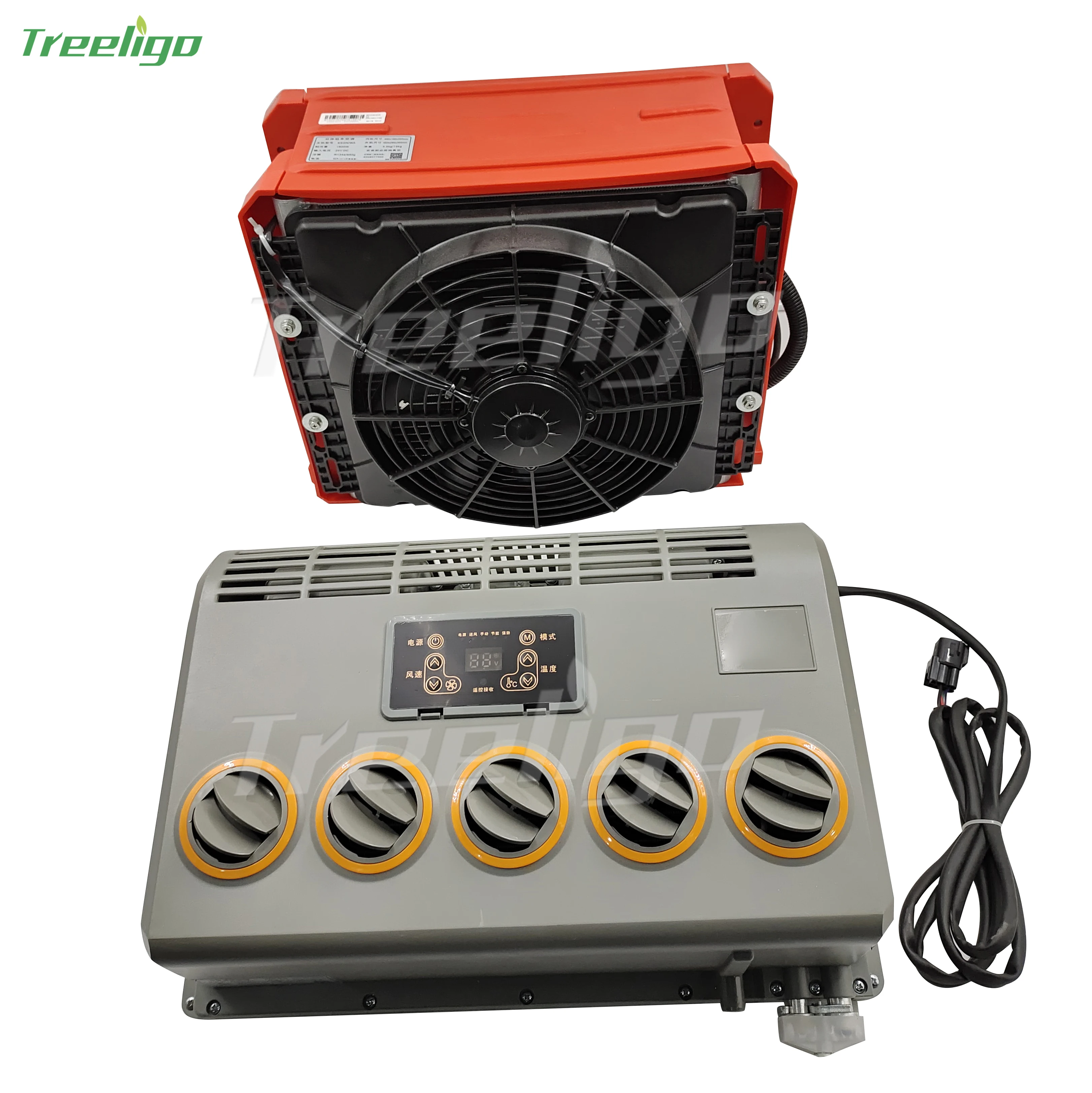 Electric 24 Volt DC Split Mini RV Air Conditioner for Truck Heavy Car Air Conditioner Systems Professional Cooling AC Pro