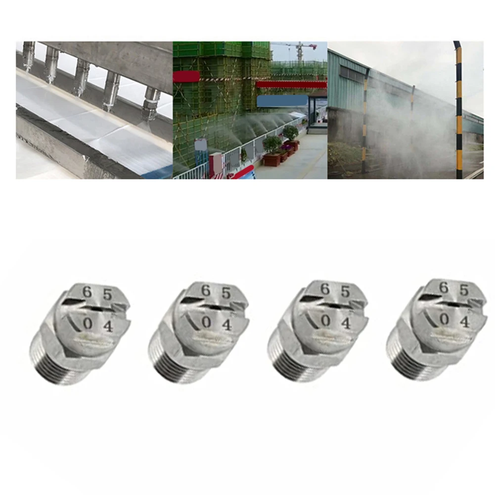 Pressure Washer Accessory Fan Nozzle 65 Degree Stainless Steel Construction 14mm External Thread 1.3mm Orifice 4 Pack